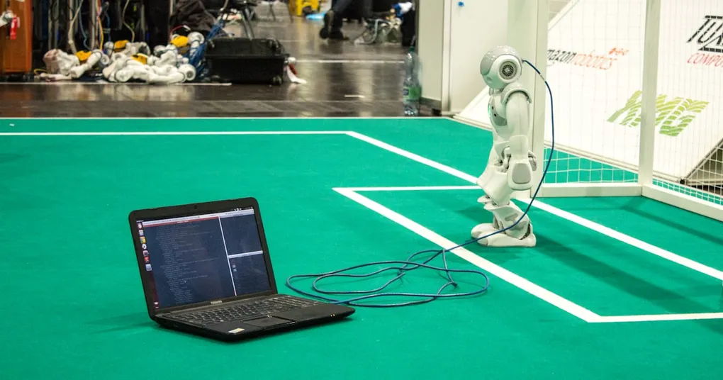 A futuristic illustration of a robot and a human working together, symbolizing the changing landscape of entrepreneurship